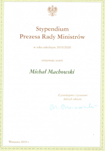 Dyplom Michał Machowski